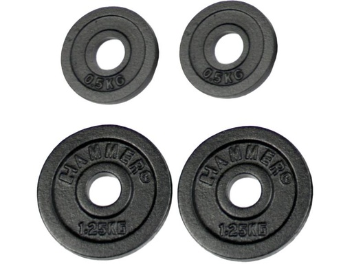 [90091210 421808] HAMMER Gewichtsscheiben 2 x 0.5 kg + 2 x 1.25 kg