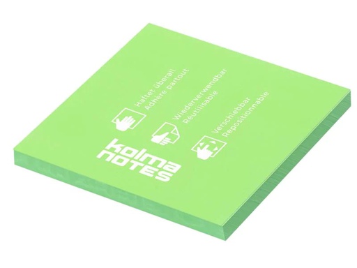 [90091325 830644] Kolma Notizzettel NOTES 76 x 76 mm Hellgrün, 100 Blatt