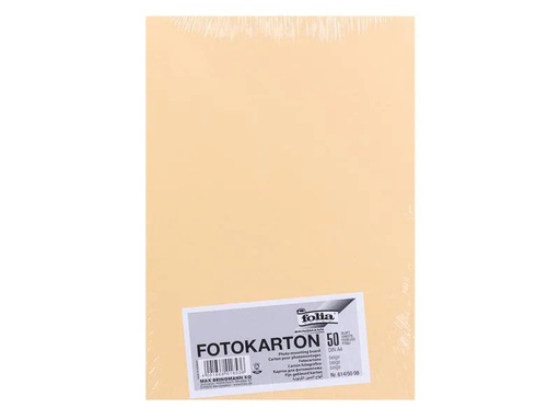 [90091380 1098827] Folia Fotokarton A4, 300 g/m², 50 Blatt, Beige
