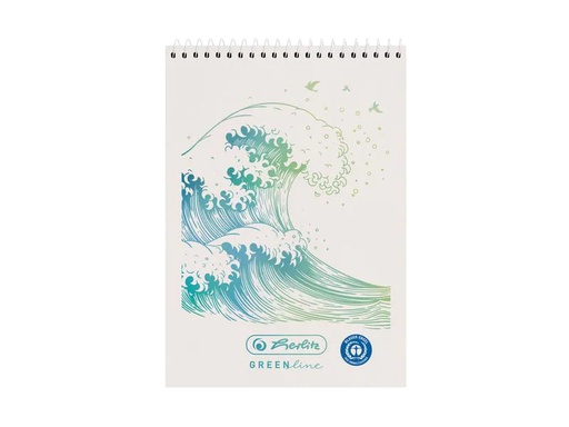 [90091385 1129086] Herlitz Spiralblock GREENline A7, Welle
