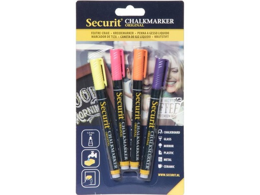 [90091405 1196920] Securit Kreidemarker 1-2 mm 4 Stück