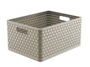 Rotho Aufbewahrungskorb Country 43 x 33 x 21,5 cm, Beige