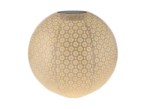 [90091786 1130941] STT Laterne Solar Antic Ball Platin, Ø 40 cm, Platin