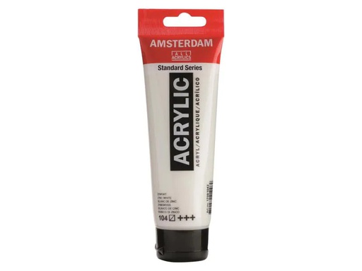 [90091791 995893] Amsterdam Acrylfarbe Standard 104 Zinkweiss halbtransparent, 120 ml