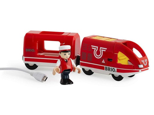 [90091843 368336] BRIO Eisenbahn Roter Akku-Reisezug