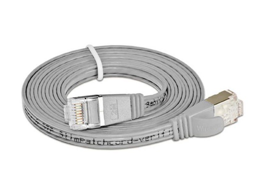 [90091864 314728] SLIM Slimpatchkabel RJ-45 - RJ-45, Cat 6, STP, 0.75 m, Grau