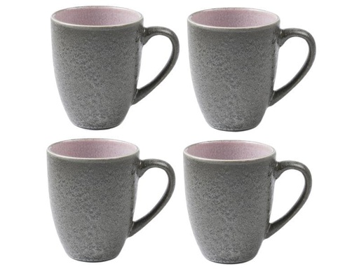 [90009183 868967] Bitz Kaffeetasse 300 ml, 4 Stück, Grau/Pink