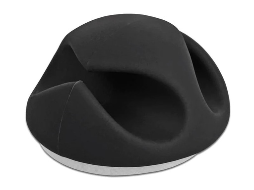 [90092230 1134767] Delock Kabelhalter 29mm, für 2 Kabel, selbstklebend 6 Stück