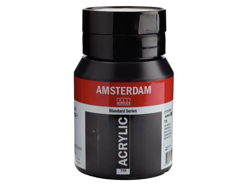 [90092315 995987] Amsterdam Acrylfarbe Standard 735 Oxidschwarz Deckend, 500 ml