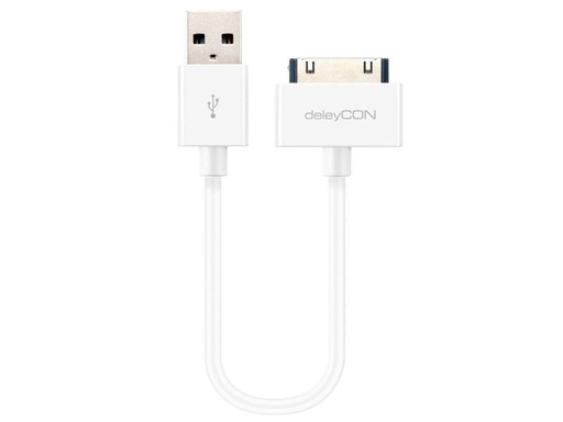 [90092339 358370] deleyCON USB 2.0-Kabel  USB A - Apple Dock 30-Pin 0.15 m