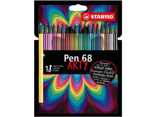 [90009231 1177836] STABILO Brushpen Pen68 ARTY 18 Stück