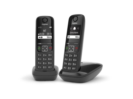 [90092605 879558] Gigaset Schnurlostelefon AS690 Duo  Schwarz