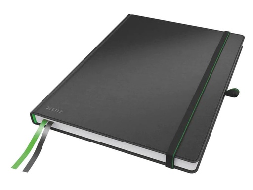 [90092611 739007] Leitz Notizbuch A4, Kariert, Schwarz