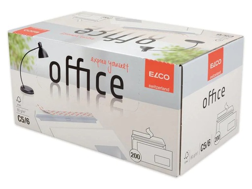 [90093122 1132469] ELCO Couvert Office Box C5/6 mit Fenster rechts, 200 Stück