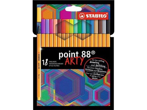 [90093285 1103432] STABILO Fineliner Point 88 Arty Mehrfarbig, 18 Stück