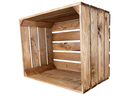 Holz Zollhaus Holzharasse Vintage Shabby Braun 40 x 50 cm