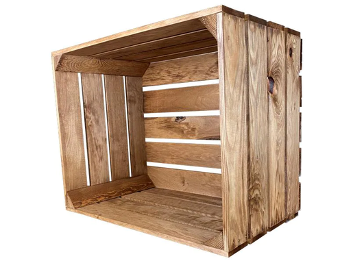 [90093290 1162307] Holz Zollhaus Holzharasse Vintage Shabby Braun 40 x 50 cm