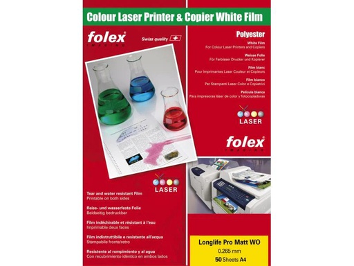 [90093368 140891] Folex Folie A4 0.265 Polyesterfolie