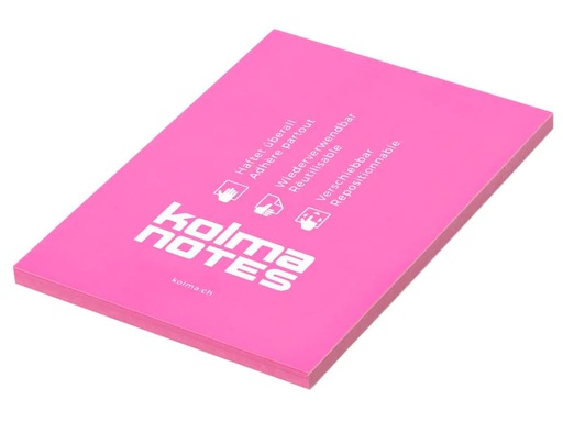 [90093370 830633] Kolma Notizzettel NOTES A6 Pink, 100 Blatt
