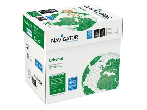[90093417 1091883] Fischer Papier Kopierpapier Druckerpapier Navigator A4 80 g/m² , 2500 Stück