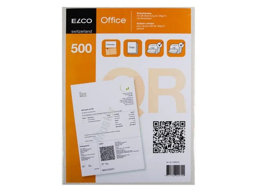 [90093424 1058388] ELCO Rechnungsformular  für QR-Rechnungen, 500 Stück