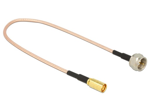 [90009325 979177] Delock Antennenadapter 25cm F-Type Stecker (m) - SMB Stecker (m)