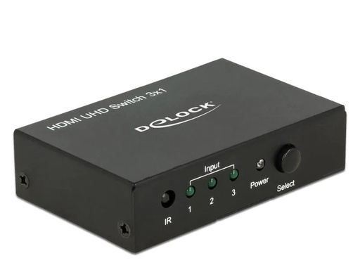 [90093611 779333] Delock HDMI UHD Switch 3x HDMI in &gt; 1x HDMI out 4K/60Hz