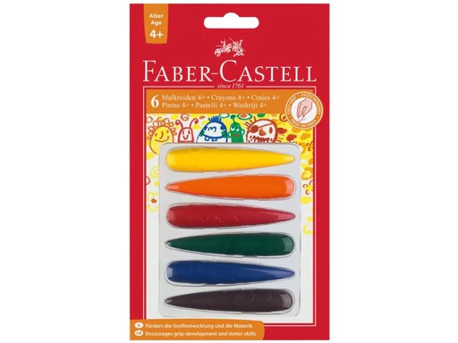 [90093703 847348] Faber-Castell Wachsmalstifte Fingers 6 Stück