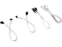 Corsair Frontpanel-Kabel Premium Sleeved Verlängerungskit Weiss
