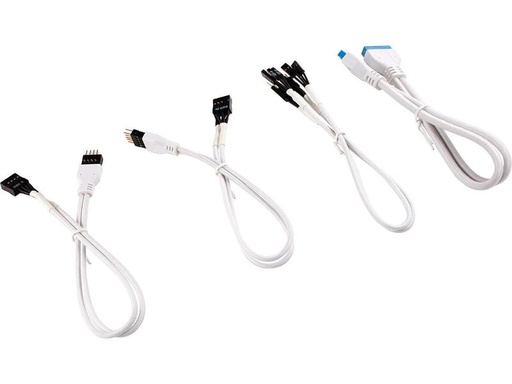 [90093780 858145] Corsair Frontpanel-Kabel Premium Sleeved Verlängerungskit Weiss