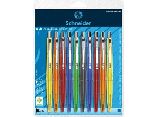 [90093940 953974] Schneider Kugelschreiber K20 ICY 0.5 mm, Mehrfarbig, 10 Stück