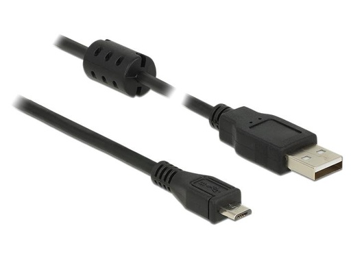 [90093986 1103304] Delock USB 2.0-Kabel mit Ferritkern USB A - Micro-USB B 5 m