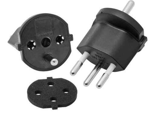 [90094004 918991] STEFFEN Fixadapter SchuKo Konturenstecker – T12 IP44 mit Moosgummi