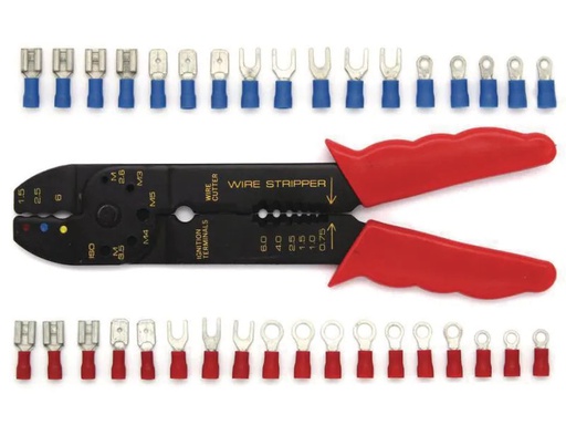 [90094046 113462] Velleman Crimpzange mit 80 Quetschverbindern
