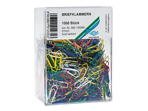 [90094098 126001] WEDO Büroklammer 26 mm 1000 Stück