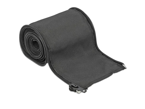 [90094340 1133387] Delock Kabelschlauch 2 m x 35 mm, mit Reissverschluss Schwarz