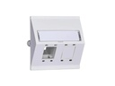 R&M Netzwerkdose EDIZIOdue 60 x 60, 2 Port leer Kombi ws Cat 5 6