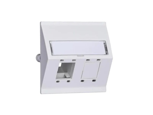 [90094379 969977] R&amp;M Netzwerkdose EDIZIOdue 60 x 60, 2 Port leer Kombi ws Cat 5 6