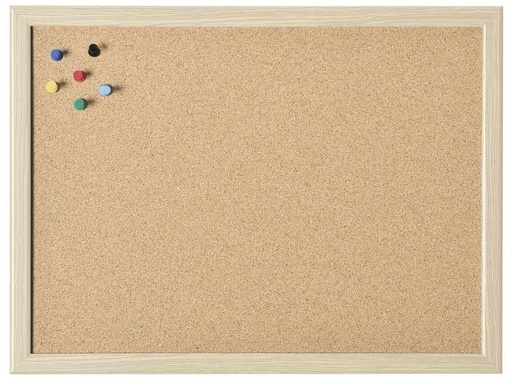 [90094392 1072977] Magnetoplan Pinnwand mit Holzrahmen 40 cm x 30 cm, Braun