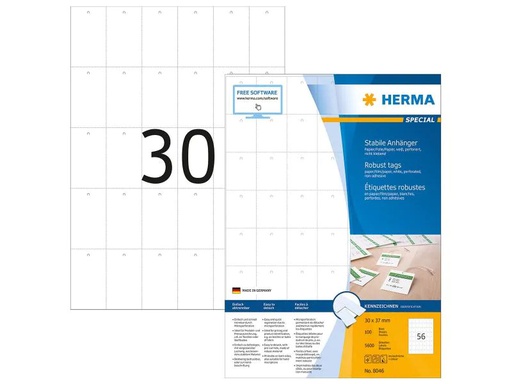 [90094542 1060473] HERMA Textil-Etiketten 8046 35 x 59.4 mm, 3000 Anhänger