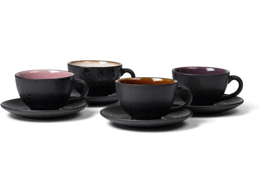[90094931 1015197] Bitz Kaffeetasse 240 ml, 4 Stück, Schwarz/Mehrfarbig