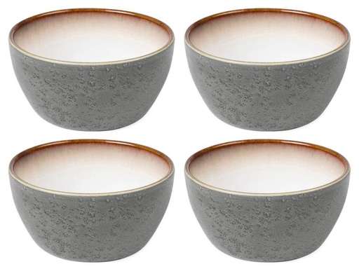 [90095041 1015222] Bitz Snackschale 12 cm, 4 Stück, Grau/Crème