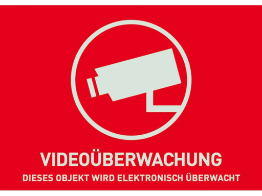 [90095043 238356] Abus Warnaufkleber Videoüberwachung DE 1 Stück, 148 x 105 mm