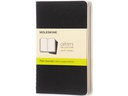Moleskine Notizbuch A6 Blanko, Schwarz, 3-teilig