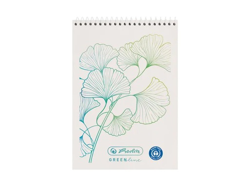 [90095362 1129087] Herlitz Spiralblock GREENline A7, Ginkgo