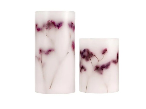 [90095410 1131697] Pauleen LED-Kerzen Set Shiny Bloom, Ø 7.6 cm, Violett/Weiss, 2 Stk.