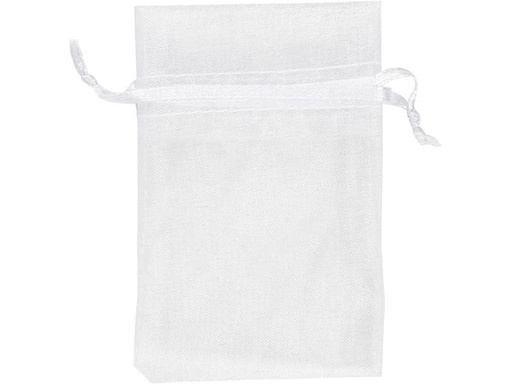 [90095526 884053] Creativ Company Organzabeutel Organza 7 x 10 cm Weiss, 10 Stück