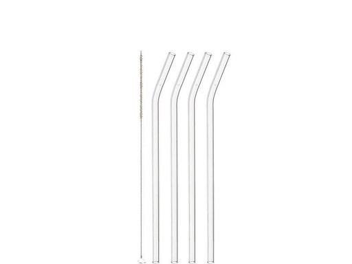 [90095806 880252] Leonardo Strohhalm Ciao  4 Stück, Transparent, Gebogen