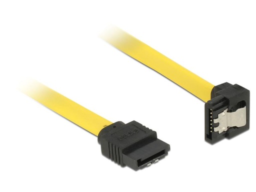 [90095872 610323] Delock SATA3-Kabel gelb, unten gewinkelt, 30 cm