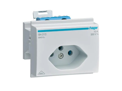 [90095990 889198] Hager Steckdose DIN Stdo 1x T13 Schweiz
